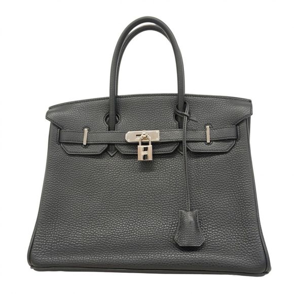 Hermès Birkin 30 Togo Handbag Black Silver Hardware H Stamp Pre-owned Women's - Picture 1 of 16